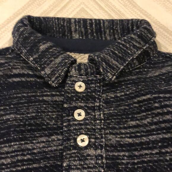 Crewcuts Boys Navy Blue & Grey Collared Sweatshirt - Picture 2 of 8